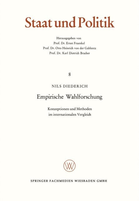 Nils Diederich - Empirische Wahlforschung, E-bok