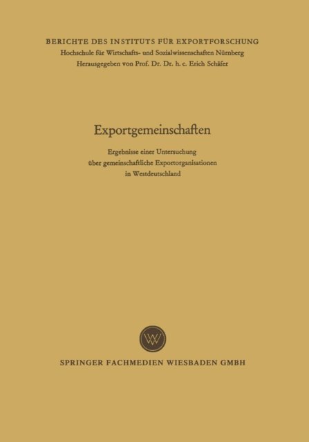 Erich Schafer - Exportgemeinschaften, E-bok