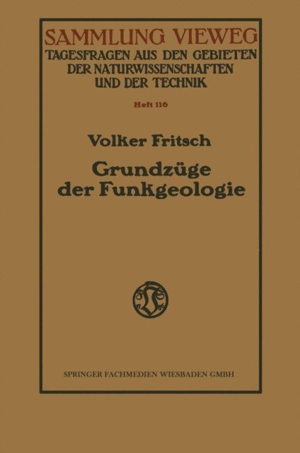 Volker Fritsch - Grundzüge der Funkgeologie, E-bok