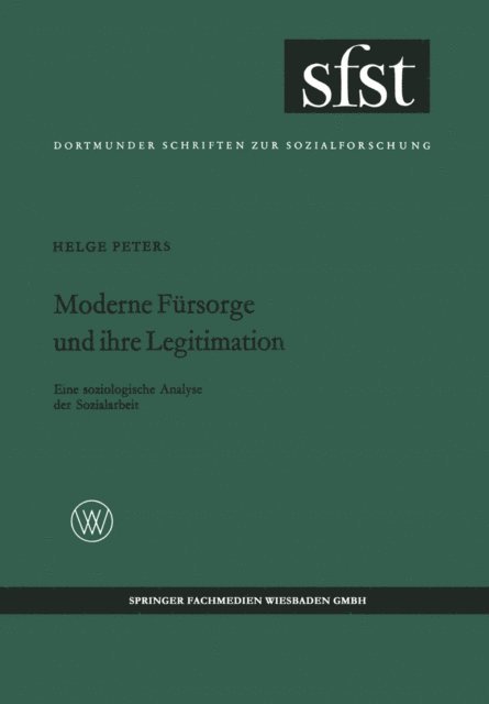Helge Peters - Moderne Fürsorge und ihre Legitimation, E-bok