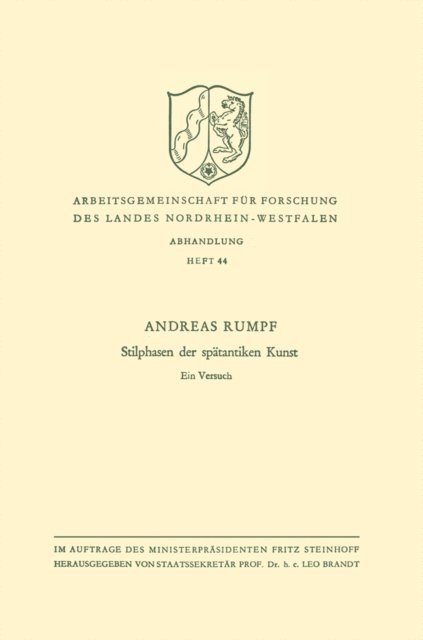 Andreas Rumpf - Stilphasen der spätantiken Kunst, E-bok