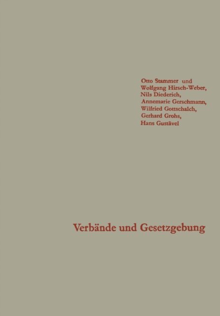 Stammer Otto, Stammer - Verbände und Gesetzgebung, E-bok