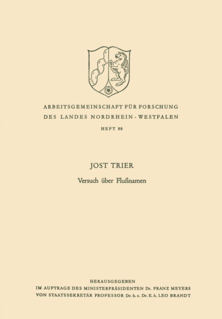 Jost Trier - Versuch über Flußnamen, E-bok
