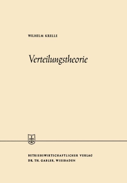 Wilhelm Krelle - Verteilungstheorie, E-bok