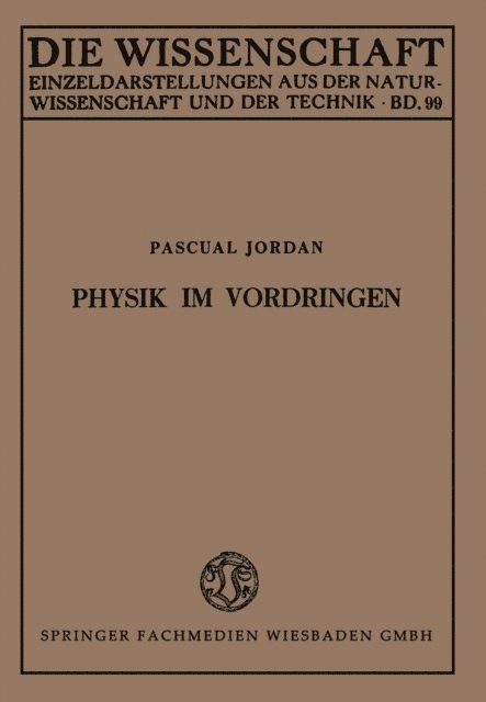 Pascual Jordan - Physik im Vordringen, E-bok