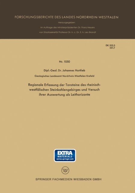 Johannes Hartlieb - Regionale Erfassung der Tonsteine des rheinisch-westfälischen Steinkohlengebirges und Versuch ihrer Auswertung als Leithorizonte, E-bok