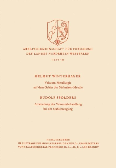 Helmut Winterhager - Vakuum-Metallurgie auf dem Gebiet der Nichteisen-Metalle / Anwendung der Vakuumbehandlung bei der Stahlerzeugung, E-bok