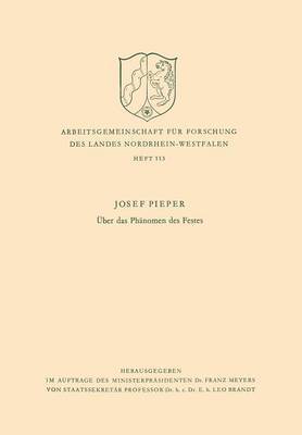 Josef Pieper - Über Das Phänomen Des Festes, Häftad. Tillgänglighet: Lägg i varukorg