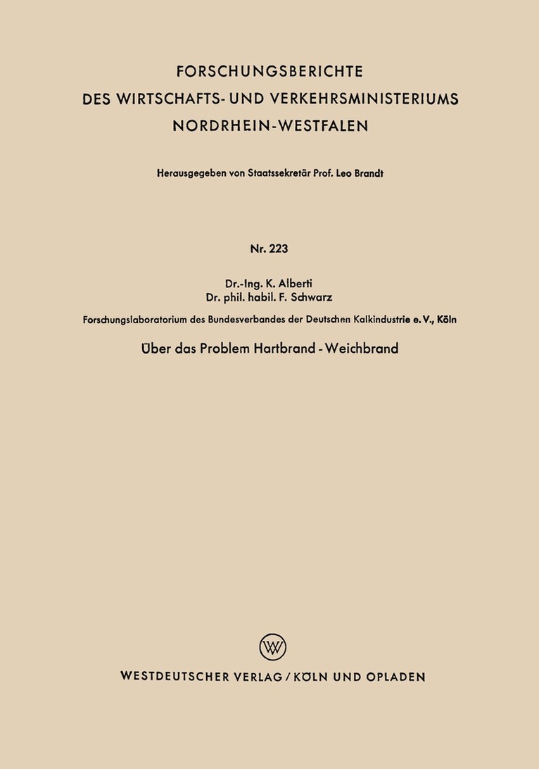 Kurt Alberti - Über das Problem Hartbrand - Weichbrand, Häftad