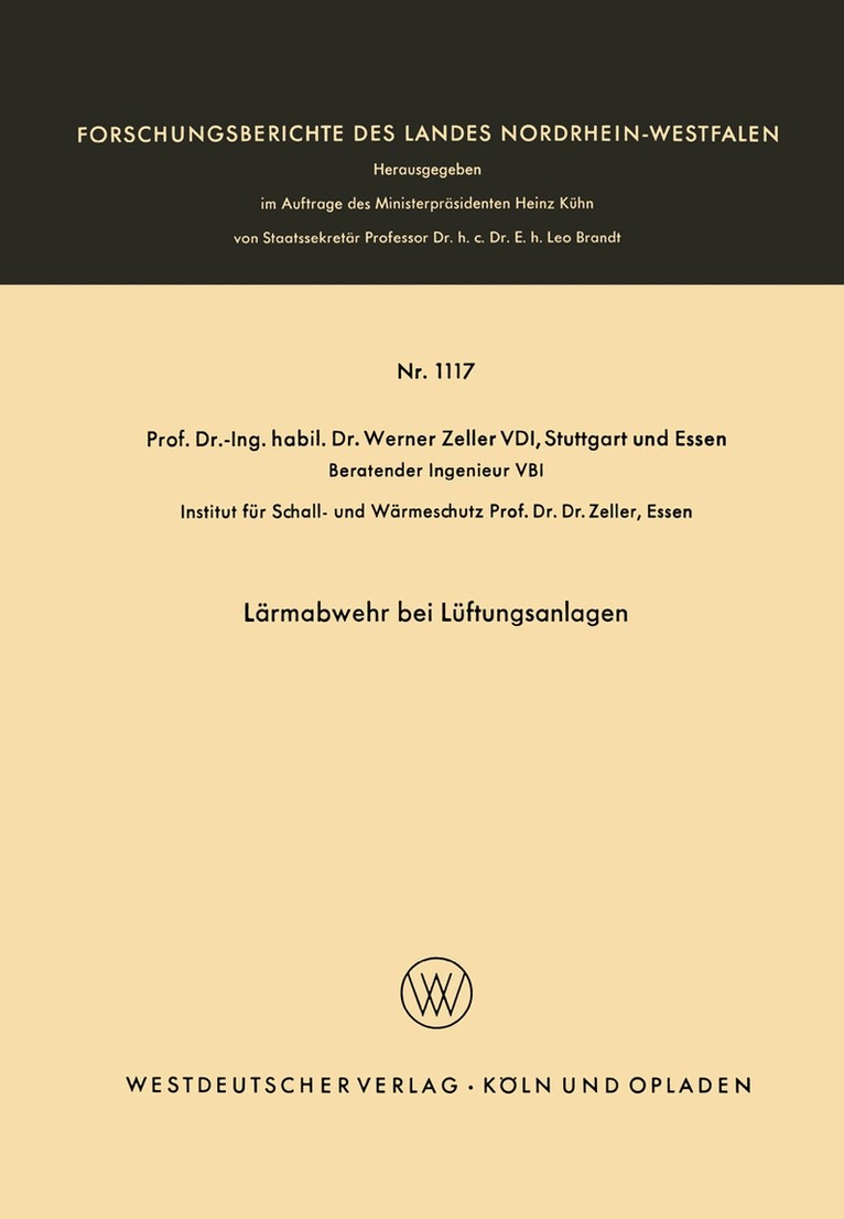 Werner Zeller - Lärmabwehr bei Lüftungsanlagen, Häftad