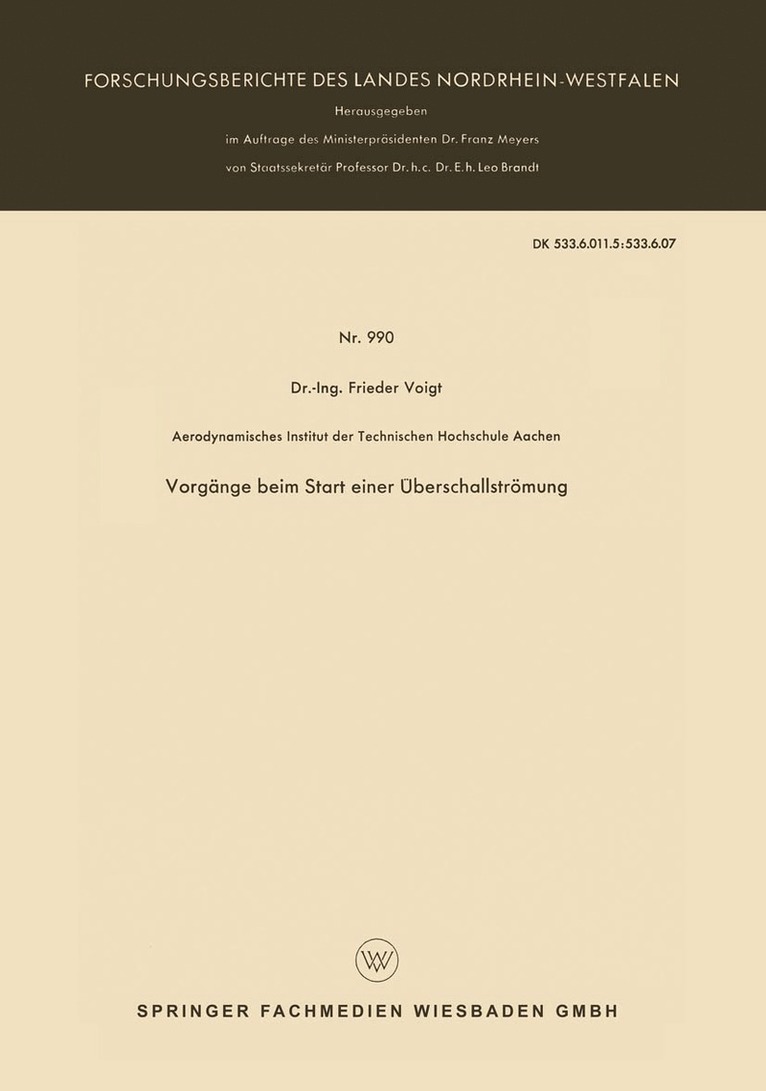 Frieder Voigt - Vorgänge beim Start einer Überschallströmung, Häftad