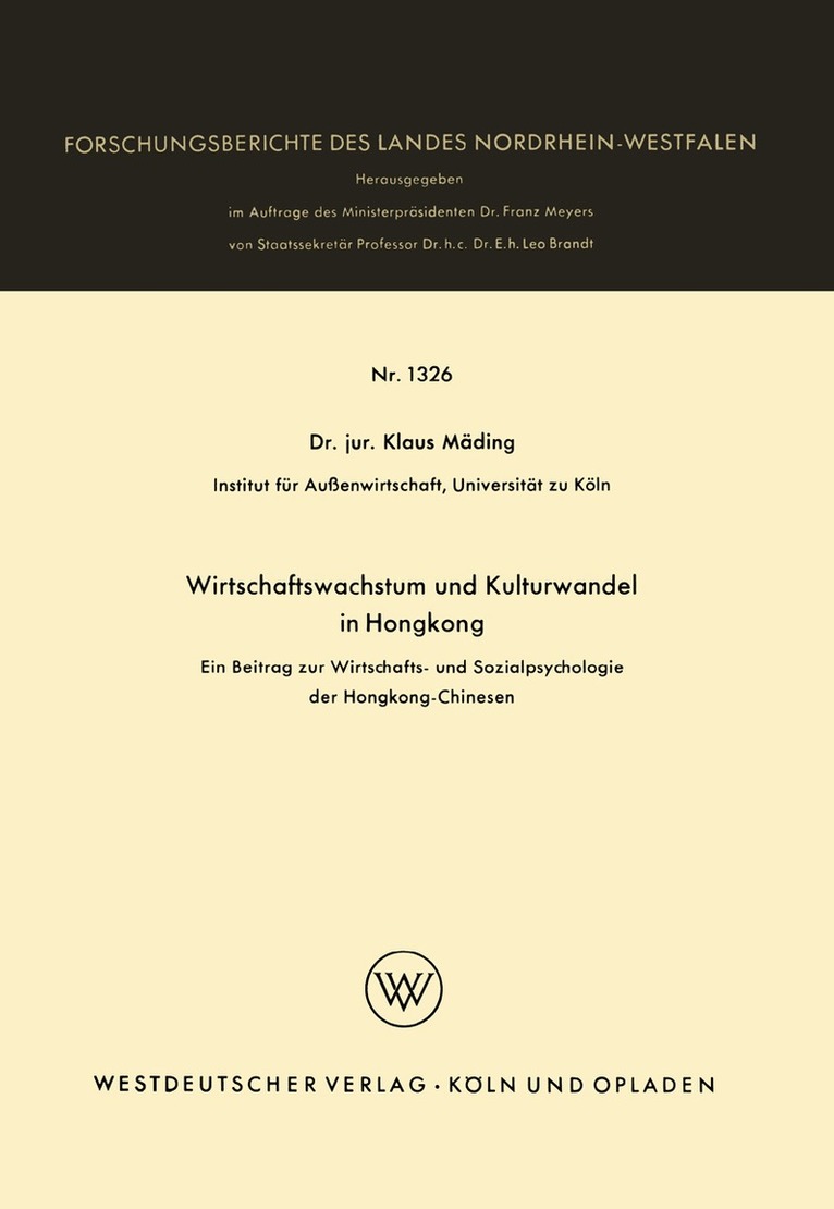 Klaus Mäding - Wirtschaftswachstum und Kulturwandel in Hongkong, Häftad