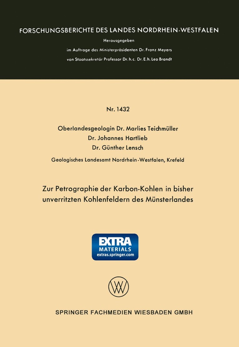 Marlies Teichmüller - Zur Petrographie der Karbon-Kohlen in bisher unverritzten Kohlenfeldern des Münsterlandes, Häftad
