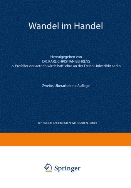 Karl Christian Behrens - Wandel im Handel, E-bok