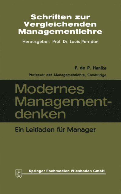Francis de Paula Hanika - Modernes Managementdenken, E-bok