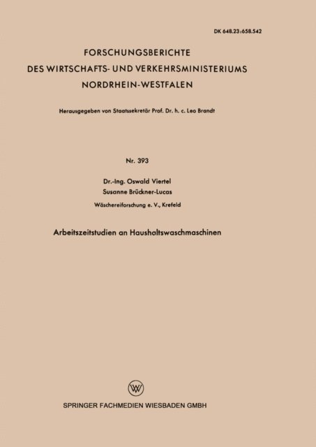 Oswald Viertel - Arbeitszeitstudien an Haushaltswaschmaschinen, E-bok