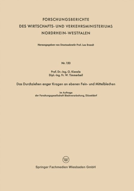 Otto Kienzle - Das Durchziehen enger Kragen an ebenen Fein- und Mittelblechen, E-bok