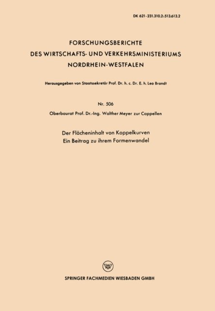 Walther Meyer zur Capellen - Der Flächeninhalt von Koppelkurven, E-bok