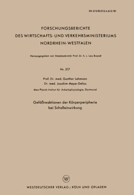 Gunther Lehmann - Gefäßreaktionen der Körperperipherie bei Schalleinwirkung, E-bok. Tillgänglighet: Lägg i varukorg
