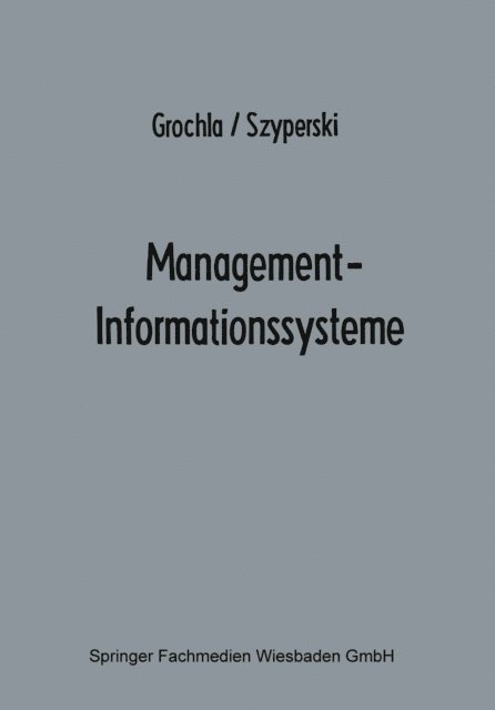 Erwin Grochla - Management-Informationssysteme, E-bok