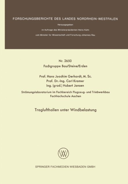 Hans Joachim Gerhardt - Traglufthallen unter Windbelastung, E-bok