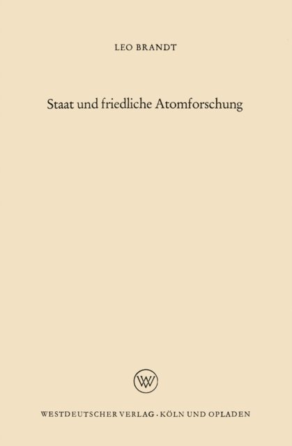 Leo Brandt - Staat und friedliche Atomforschung, E-bok. Tillgänglighet: Lägg i varukorg