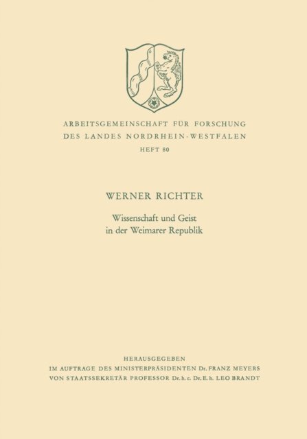 Werner Richter - Wissenschaft und Geist in der Weimarer Republik, E-bok