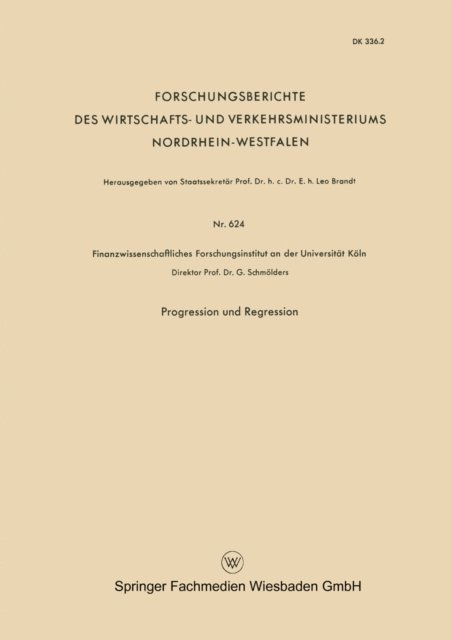 Gunter Schmolders - Progression und Regression, E-bok