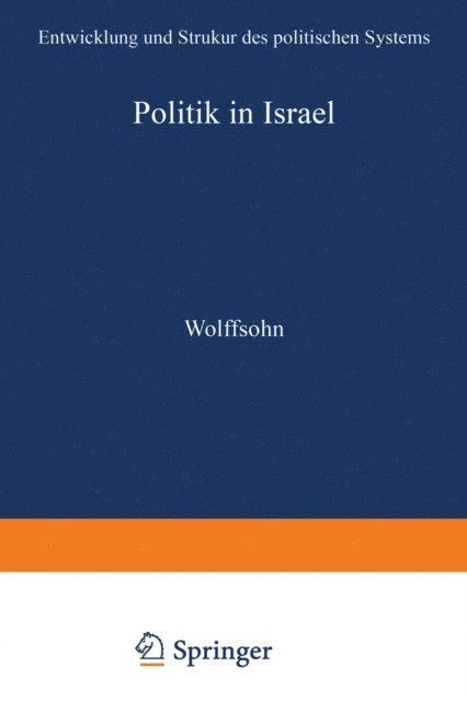 Michael Wolffsohn - Politik in Israel, E-bok
