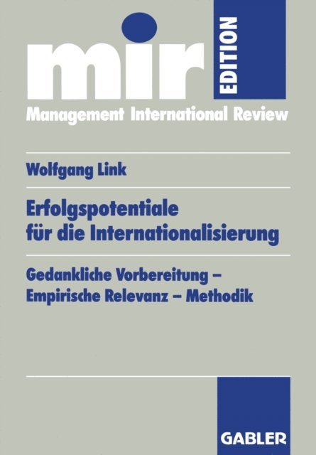 Wolfgang Link - Erfolgspotentiale für die Internationalisierung, E-bok