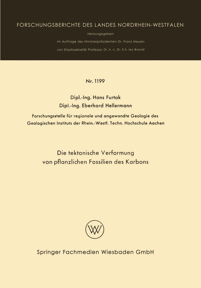 Hans Furtak - Die taktonische Verformung von pflanzlichen Fossilien des Karbons, Häftad