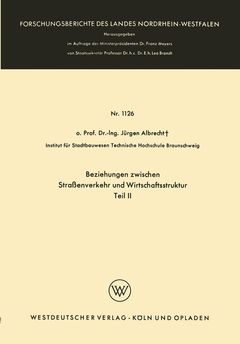 Jürgen Albrecht - Beziehungen zwischen Straßenverkehr und Wirtschaftsstruktur, Häftad