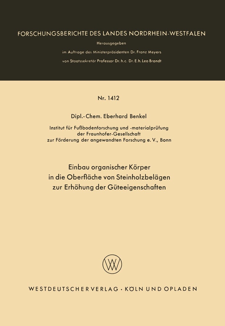 Eberhard Benkel - Einbau organischer Körper in die Oberfläche von Steinholzbelägen zur Erhöhung der Güteeigenschaften, Häftad
