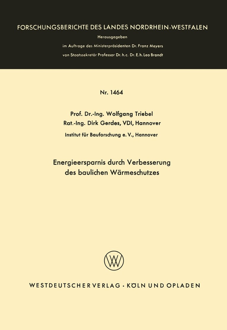 Wolfgang Triebel - Energieersparnis durch Verbesserung des baulichen Wärmeschutzes, Häftad