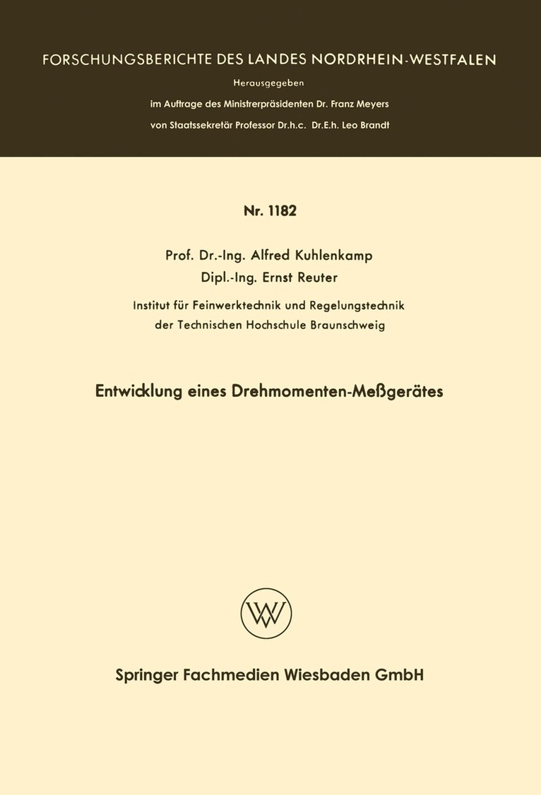 Alfred Kuhlenkamp - Entwicklung eines Drehmomenten-Meßgerätes, Häftad