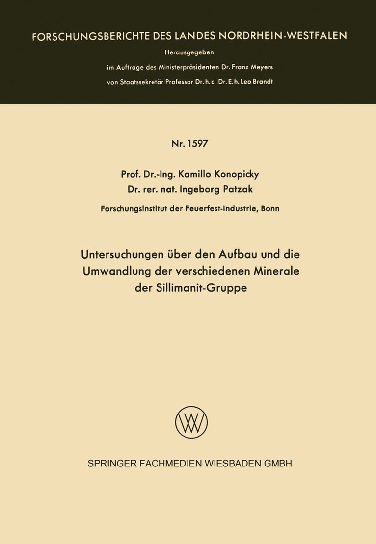 Kamillo Konopicky - Untersuchungen über den Aufbau und die Umwandlung der verschiedenen Minerale der Sillimanit-Gruppe, Häftad