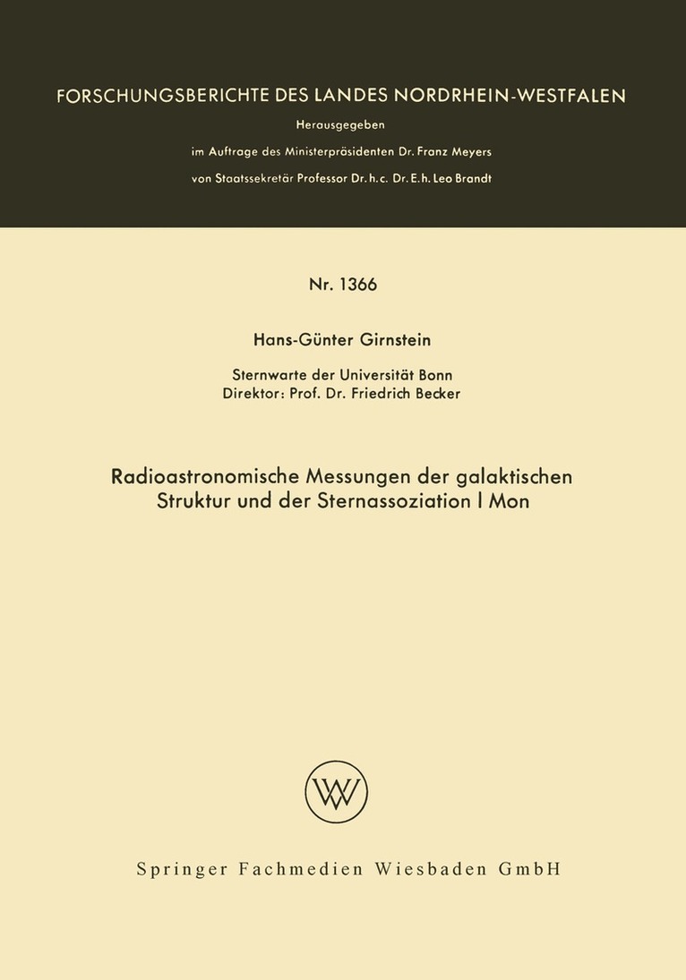 Hans-Günter Girnstein - Radioastronomische Messungen der galaktischen Struktur und der Sternassoziation I Mon, Häftad