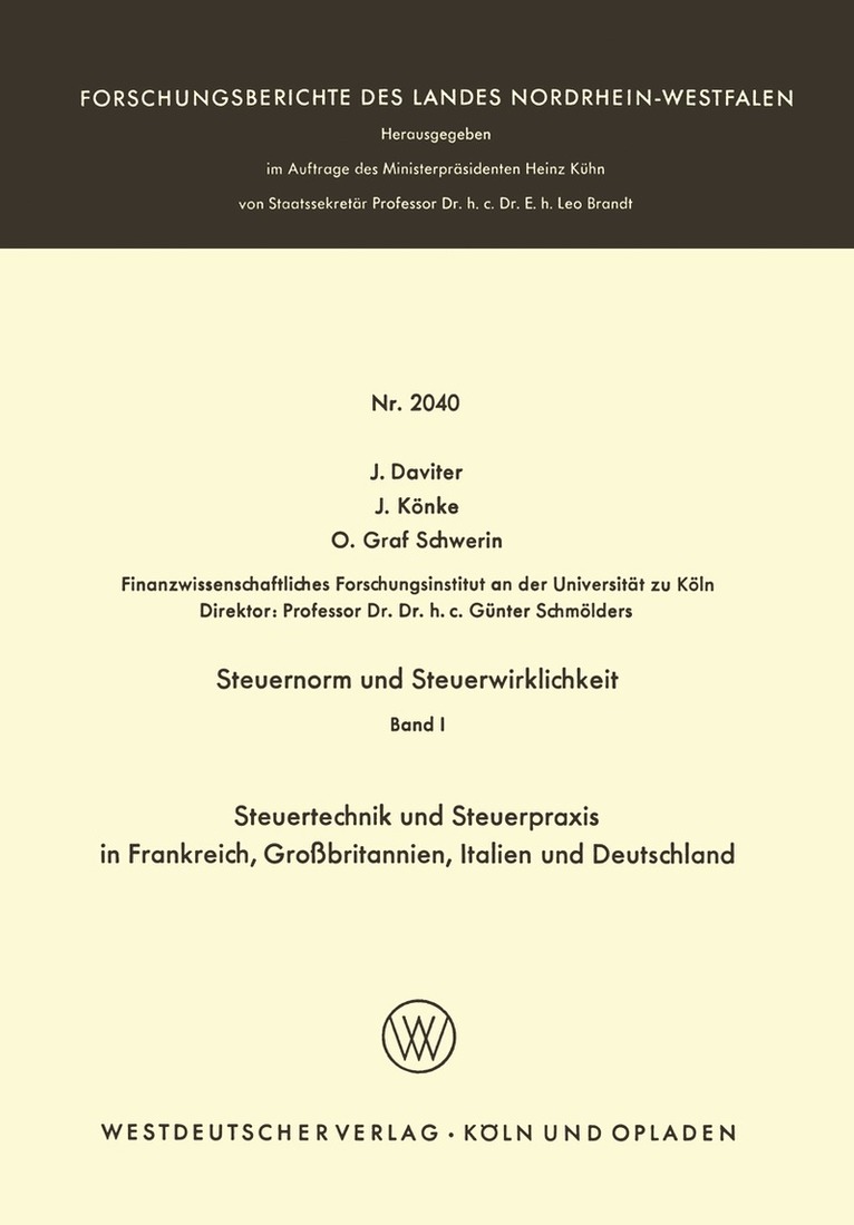 J. Daviter, J. Könke, O. Graf Schwerin - Steuernorm und Steuerwirklichkeit, Häftad