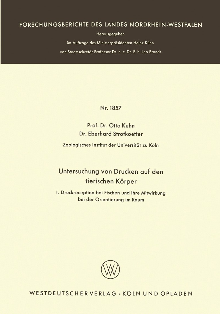 Otto Kuhn - Untersuchungen von Drucken auf den tierischen Körper, Häftad