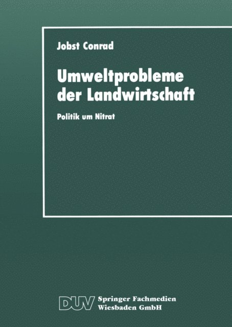 Jobst Conrad - Umweltprobleme der Landwirtschaft, E-bok
