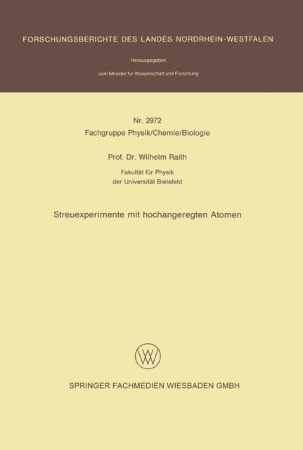 Wilhelm Raith - Streuexperimente mit hochangeregten Atomen, E-bok
