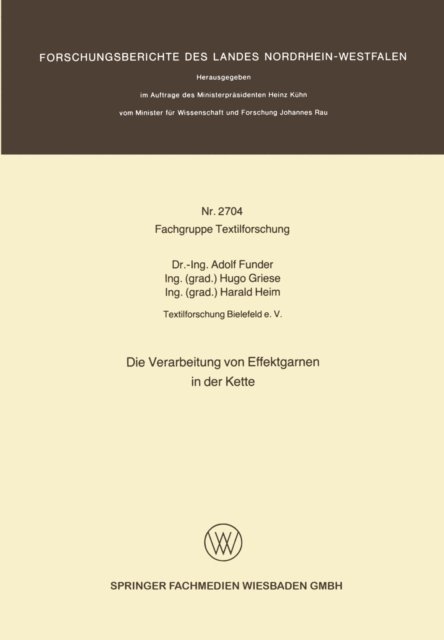 Adolf Funder - Die Verarbeitung von Effektgarnen in der Kette, E-bok