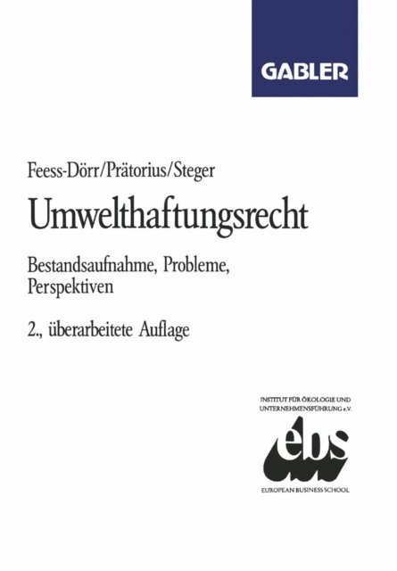 Eberhard Feess - Umwelthaftungsrecht, E-bok