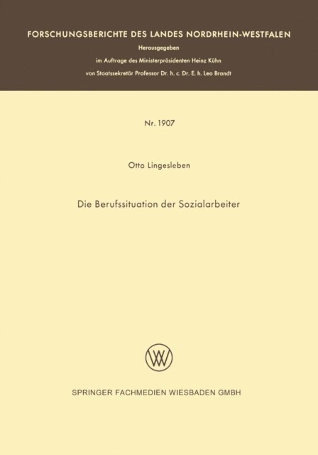 Otto Lingesleben - Die Berufssituation der Sozialarbeiter, E-bok