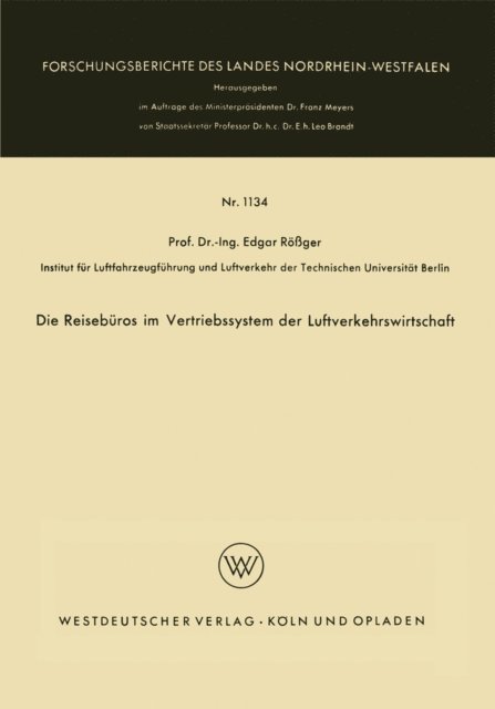 Edgar Roger - Die Reisebüros im Vertriebssystem der Luftverkehrswirtschaft, E-bok