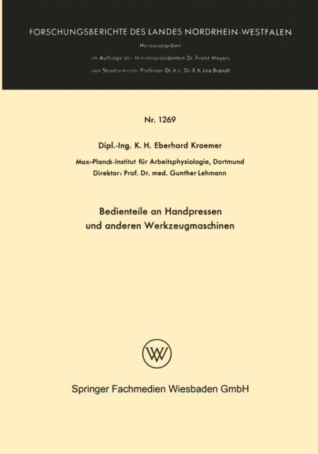 Henning Wode - Bedienteile an Handpressen und anderen Werkzeugmaschinen, E-bok