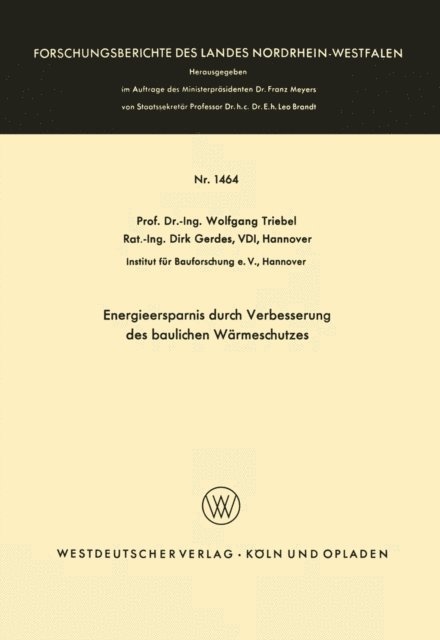 Wolfgang Triebel - Energieersparnis durch Verbesserung des baulichen Wärmeschutzes, E-bok