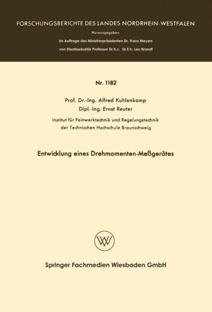 Alfred Kuhlenkamp - Entwicklung eines Drehmomenten-Meßgerätes, E-bok. Tillgänglighet: Lägg i varukorg