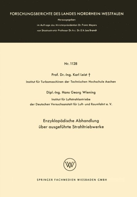 Karl Leist - Enzyklopädische Abhandlung über ausgeführte Strahltriebwerke, E-bok
