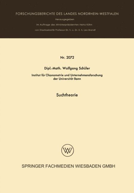 Wolfgang Schuler - Suchtheorie, E-bok